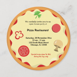 Restaurant Pizza Einladung