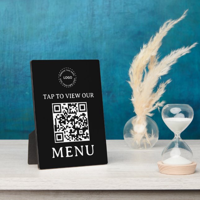 Restaurant-QR-Code-Menü | 5" x 7" Schild Fotoplatte (Seite)