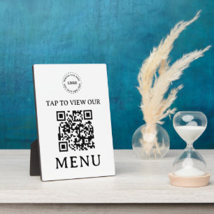 Restaurant-QR-Code-Menü 5" x 7" Schild Fotoplatte
