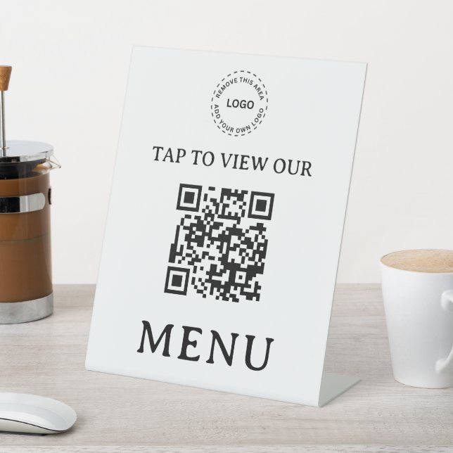 Restaurant-QR-Code-Menü | 8" x 10" Sockelschild (In SItu)