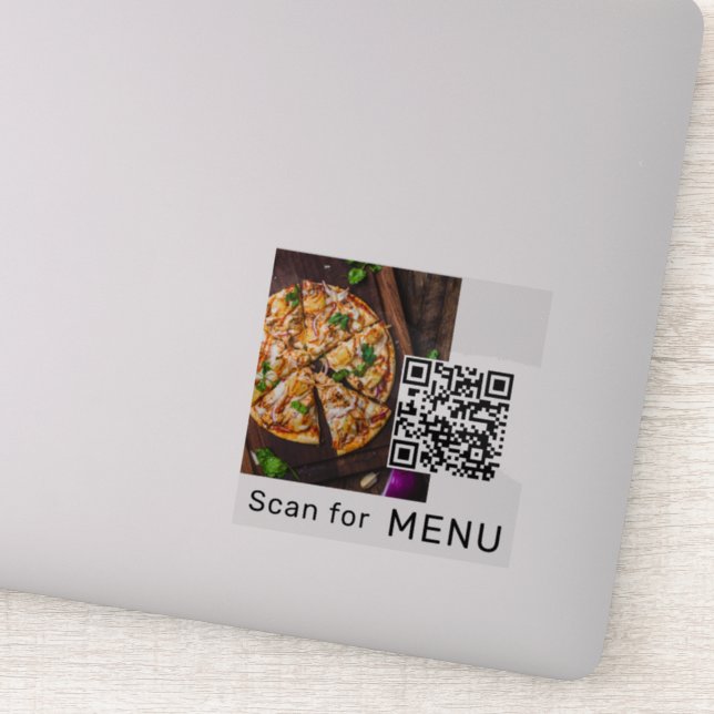 Restaurant QR Code Scan for Menu Foto Aufkleber (Detail)
