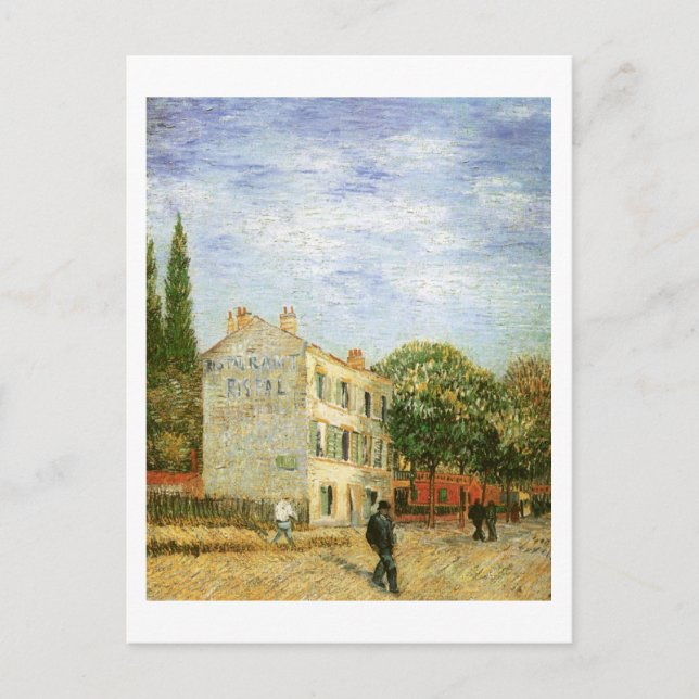 Restaurant Rispal in Asnières, Van Gogh Postkarte (Vorderseite)