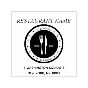 Restaurant Rubber Briefmarke Permastempel