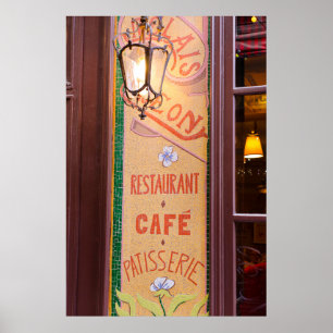 Restaurant-Schild, Paris, Frankreich Poster