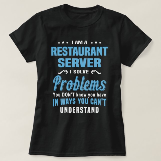 Restaurant Server T-Shirt (Design vorne)
