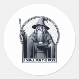 Restaurant Spaß I wird den Pass laufen lassen Runder Aufkleber