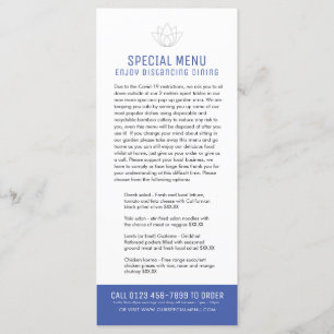 Restaurant Spezialmenüs eingeschränkt Kundenkarte Menükarte