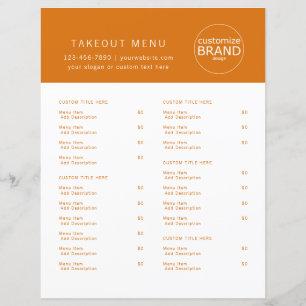 Restaurant-Takeout-Catering-Logo Orange-Menü