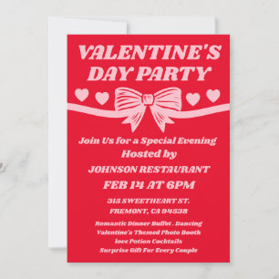Restaurant Valentinstag-Party Einladung