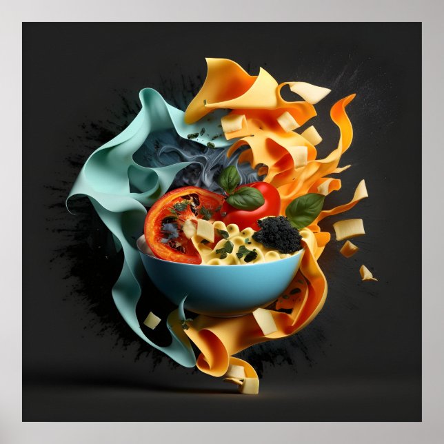 Restaurant Wall Art 24x24 Matte Poster Design 2 (Vorne)