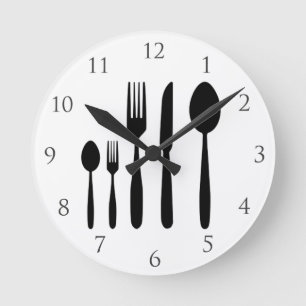 Restaurant Wall Clock with Numbers Runde Wanduhr