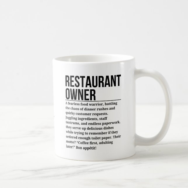Restaurantbesitzer Kaffeetasse (Rechts)