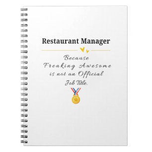 Restaurantdirektor Notizblock