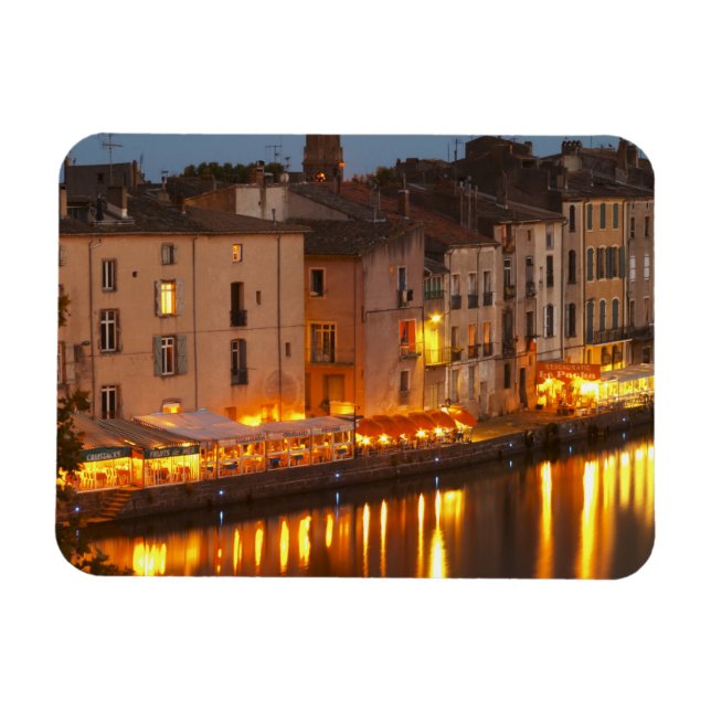 Restaurants entlang des Flusses Herault. L'Herault Magnet (Horizontal)