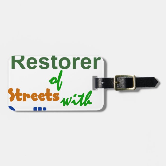 Restaurator der Straßen mit Wohnungen - Isaiah 58: Gepäckanhänger (Vorderseite horizontal)