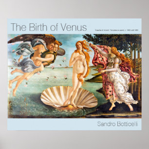Restaurierte und farbige Botticelli Geburt der Ven Poster