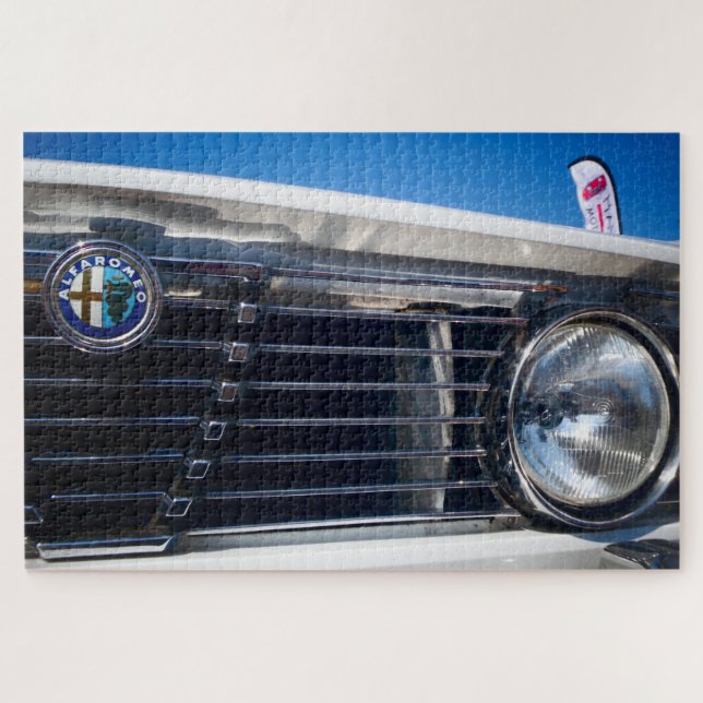Restaurierter italienischer Oldtimer. Puzzle (Horizontal)