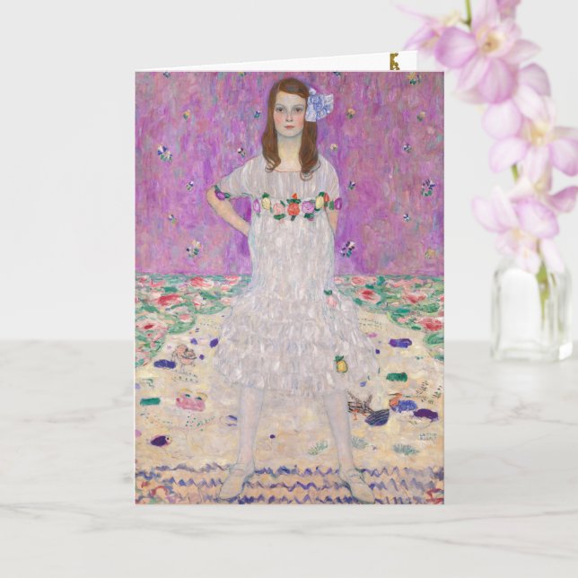 Restauriertes Klimt Mada Primavesi Portrait Karte (Orchidee)