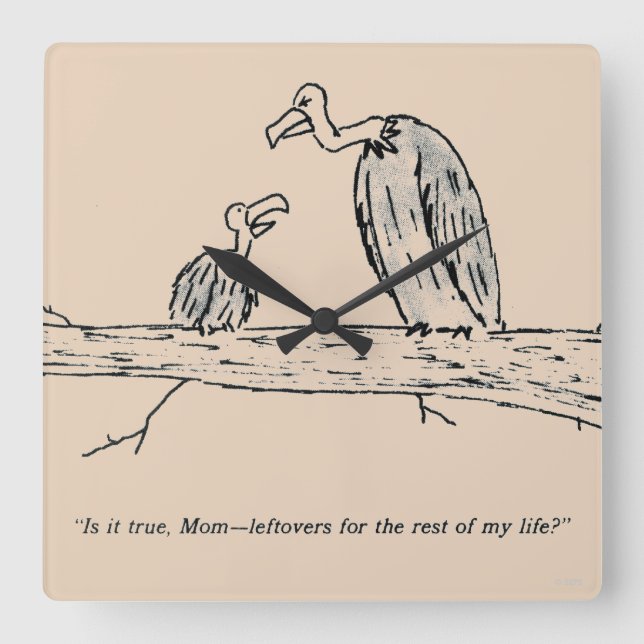 Reste Quadratische Wanduhr (Vorderseite)