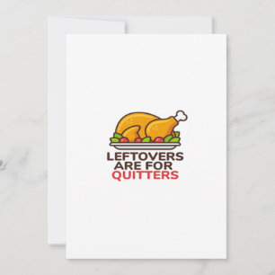 Reste sind für Aufgeber Thanksgiving Spaß Klassike Feiertagskarte