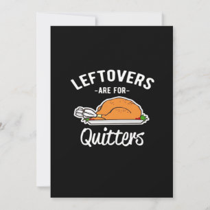 Reste sind für Aufgeber Thanksgiving Truthahn Esse Feiertagskarte