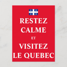 Restez calme et visitez le Québec Postkarte