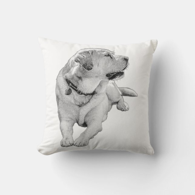 Restful Watch - Labrador Accent Kissen (Vorderseite)