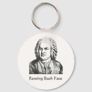 Resting Bach Face Classical Music Composer Schlüsselanhänger
