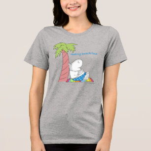RESTING BEACH FACE Bauch Button Hippo Boynton T-Sh Tri-Blend Shirt