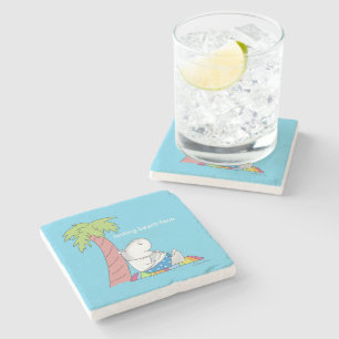 RESTING BEACH FACE Belly Button Hippo Boynton Steinuntersetzer