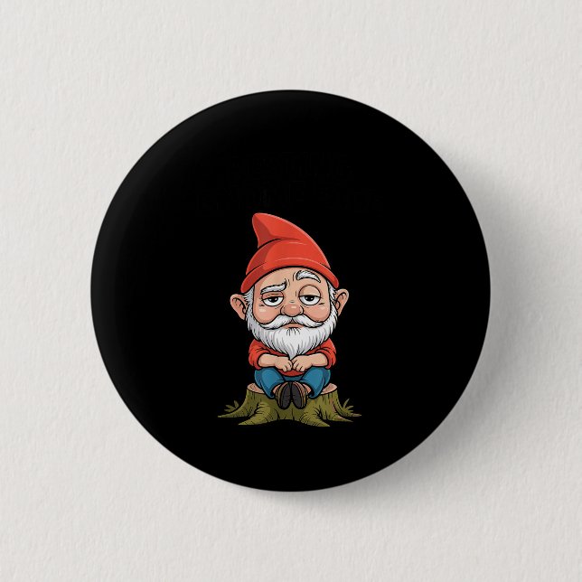 Resting Gnome Face Cute Funny Christmas Kawaii Car Button (Vorderseite)