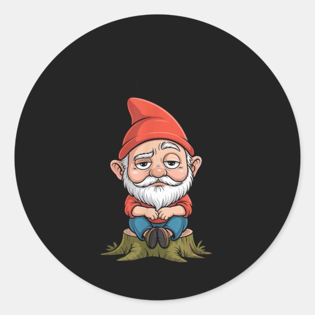 Resting Gnome Face Cute Funny Christmas Kawaii Car Runder Aufkleber (Vorderseite)