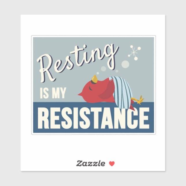 Resting is My Resistance Compact Rectangle Aufkleber (Blatt)