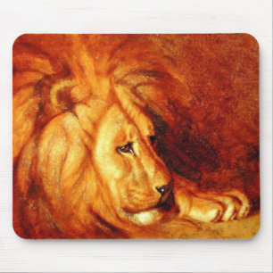 Resting Lion (von Abbott Handerson Thayer) Mousepad