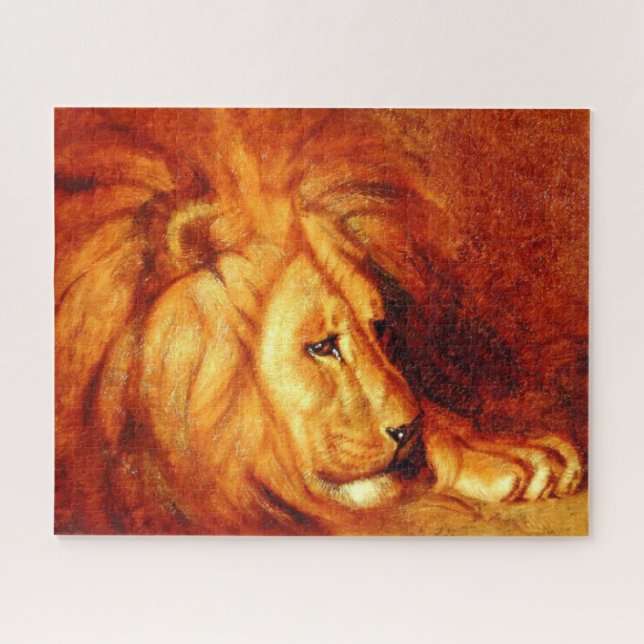 Resting Lion (von Abbott Handerson Thayer) Puzzle (Horizontal)