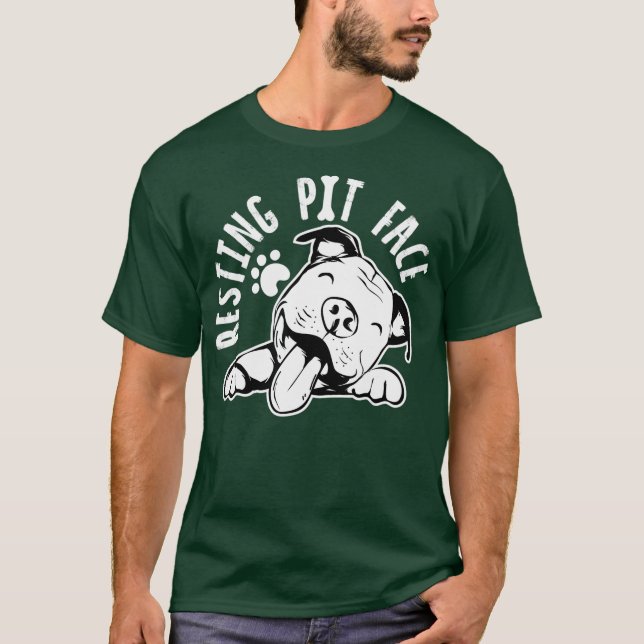 Resting Pit Face  Funny Dog shirt Pitbull Meme (Vorderseite)