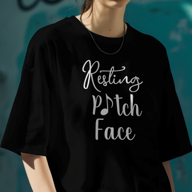Resting Pitch Face – Funny Music Pun  T-Shirt (Von Creator hochgeladen)