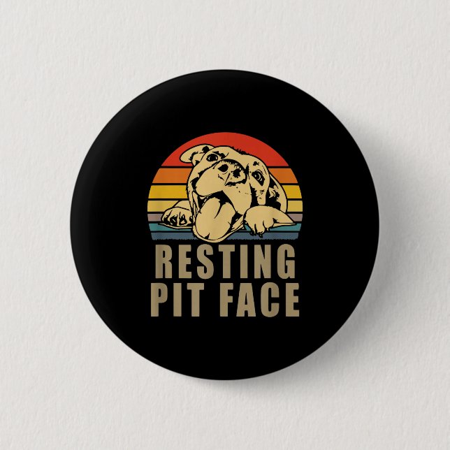 Resting T Face - Tbull Lovers Gift For Men And Wom Button (Vorderseite)