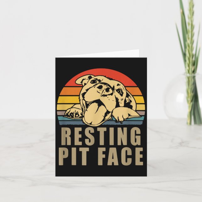 Resting T Face - Tbull Lovers Gift For Men And Wom Karte (Vorderseite)