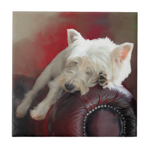 Resting Westie Fliese