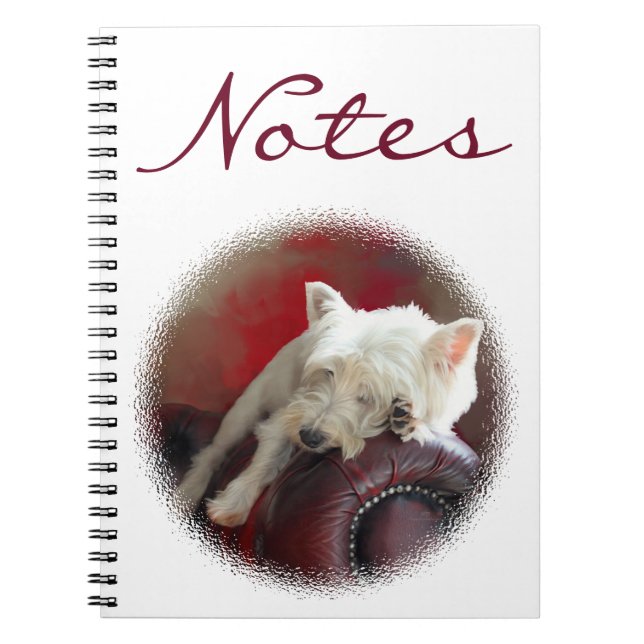 Resting Westie Notizblock (Vorderseite)