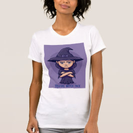Resting Witch Face – Cute Purple Halloween Witch T-Shirt