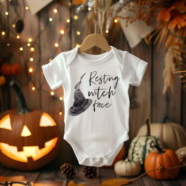 Resting Witch Face Happy Halloween | Wird Baby Strampler (Von Creator hochgeladen)