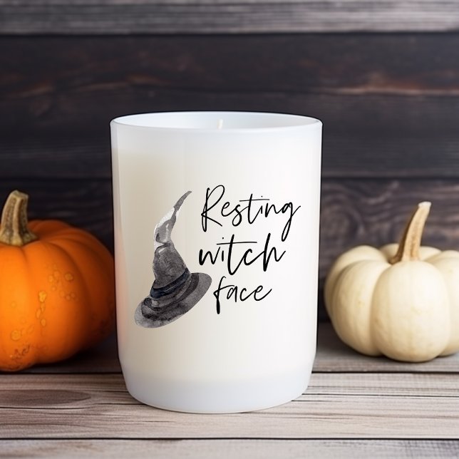 Resting Witch Face Happy Halloween | Wird Quadratischer Aufkleber (Von Creator hochgeladen)