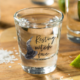 Resting Witch Face Happy Halloween | Wird Schnapsglas
