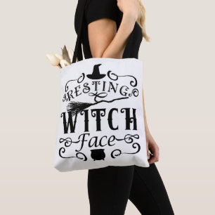 RESTING WITCH FACE Vintag Type Graphic Halloween