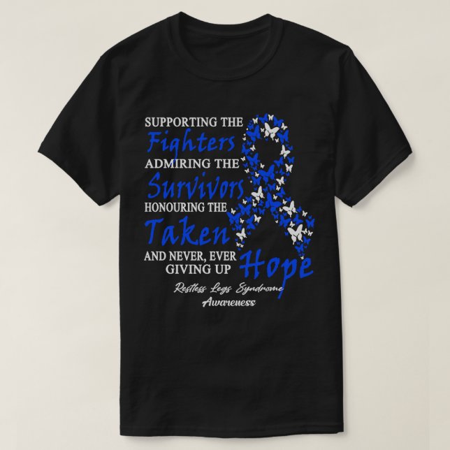 Restless Legs Syndrome Awareness Support the Fi T-Shirt (Design vorne)