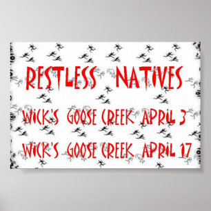 Restless Natives at Wick's Pizza April 2004 Poster