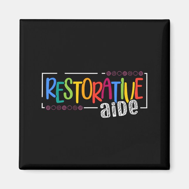 Restorative Aide Designs Unisex-Erwachsene Schwarz Magnet (Vorne)