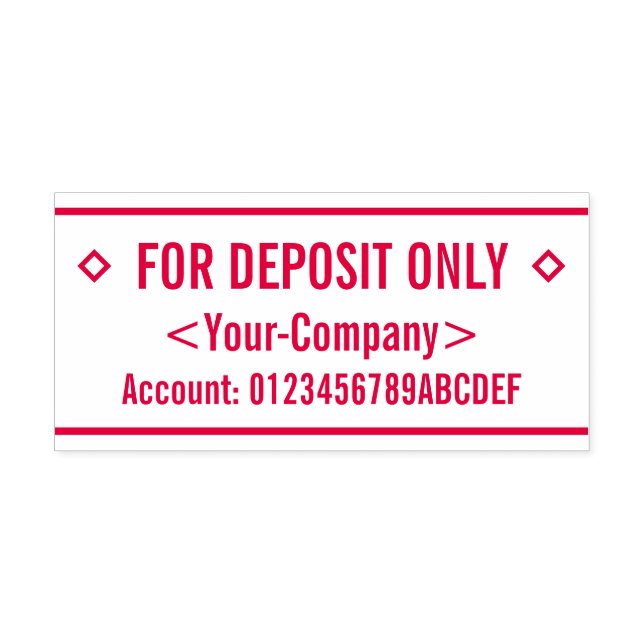 Restriktive Indorsement- und Name-Kautschuk-Briefm Permastempel (Design)